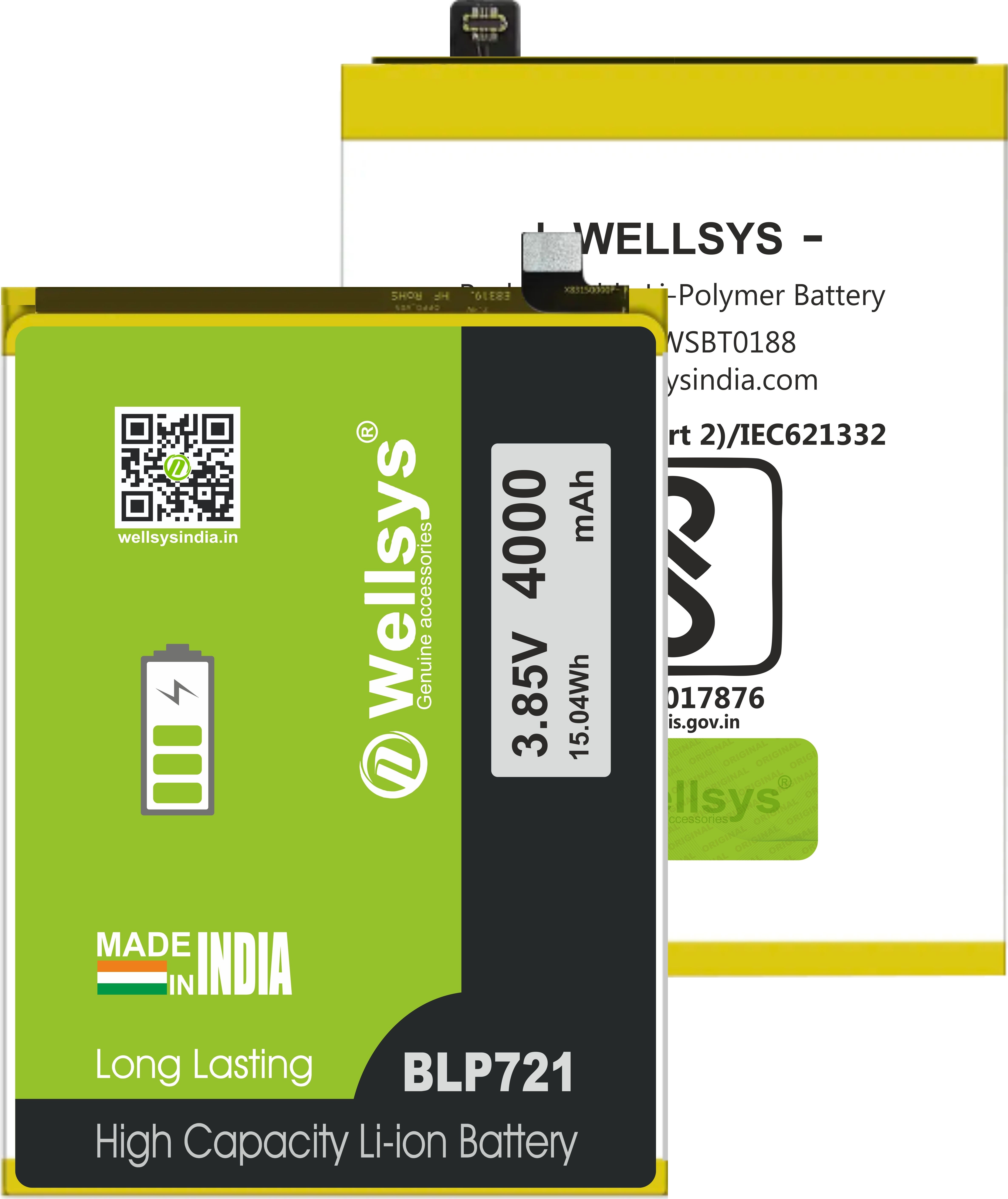 WELLSYS Mobile Battery For REALME C2, (BLP721) 4000mAh-image-11