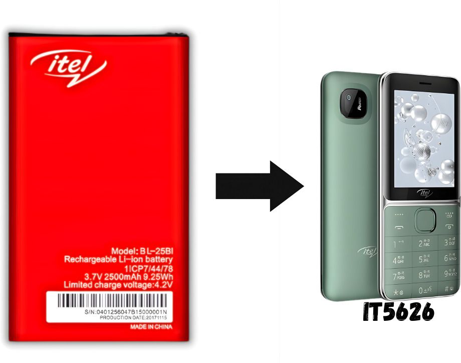 plugkit Mobile Battery For itel it5626