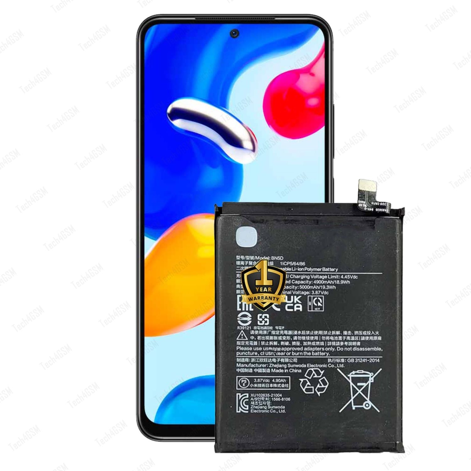 GSMArena Mobile Battery For Xiaomi BN5D Redmi Note 11 / Note 11S (4G) / Poco M4 Pro 4G-image-32