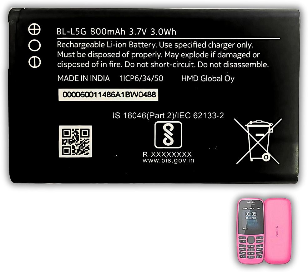 GENZEE Mobile Battery For Nokia BL-5G BL-L5G 800mAh Battery,-image-2