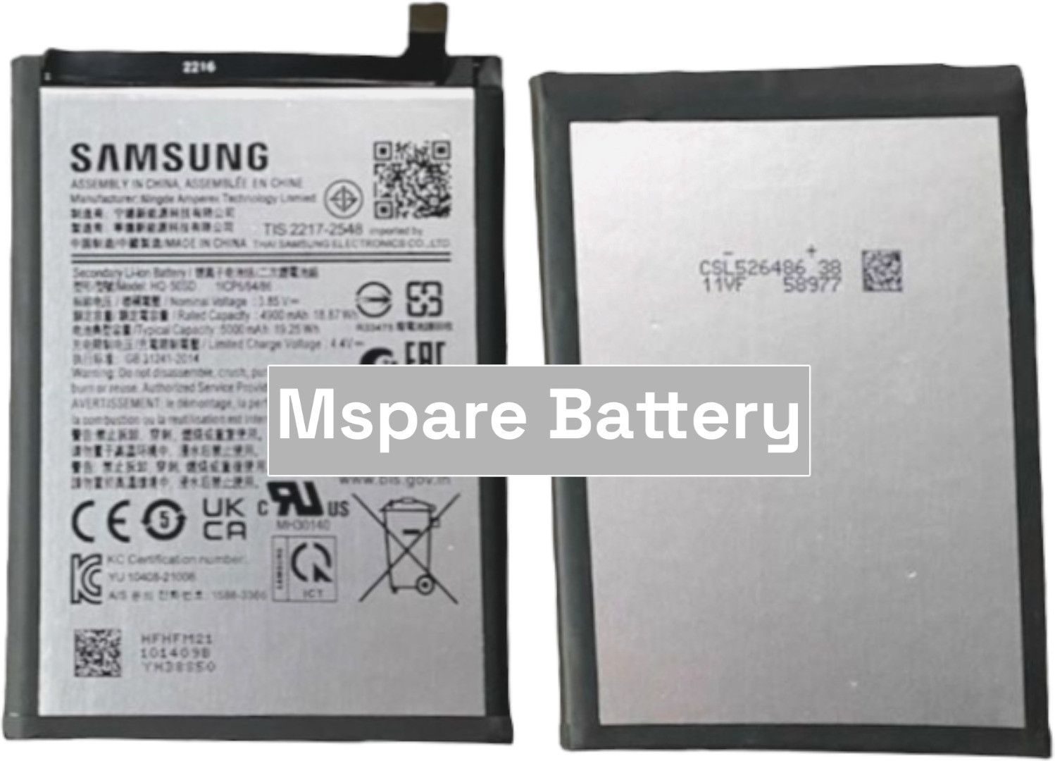 Mspare Mobile Battery For Samsung Galaxy A03 \ A03S | Model HQ50SD {5000mAH} image 1