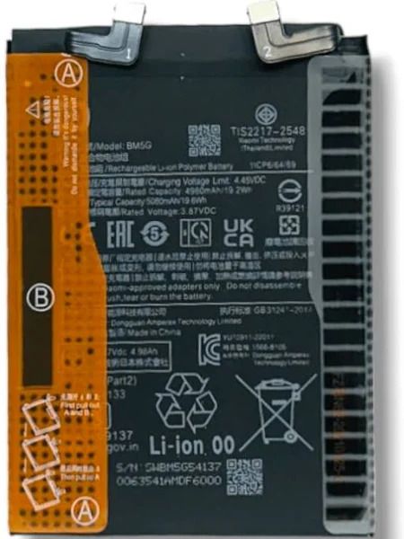 ROSKET Mobile Battery For Xiaomi note 11T Pro / Poco X4 GT | Model BM-5G {5080 mAH}-image-5