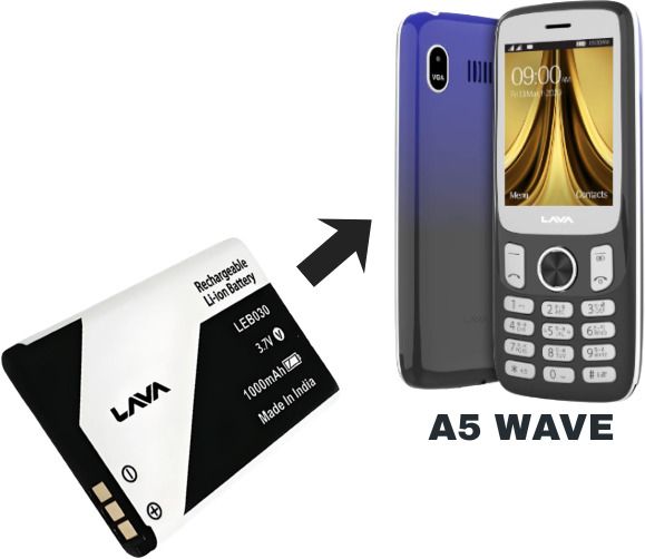 plugkit Mobile Battery For LAVA A5 WAVE-image-1