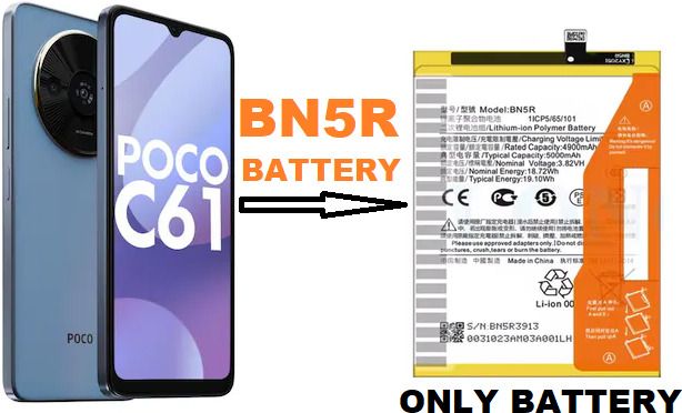 BKN Mobile Battery For XIAOMI / REDMI ORIGNAL MOBILE BATTERY FOR MI /XIAOMI / POCO C61 MOBILE (BN5R) 5000 MAH-image-26