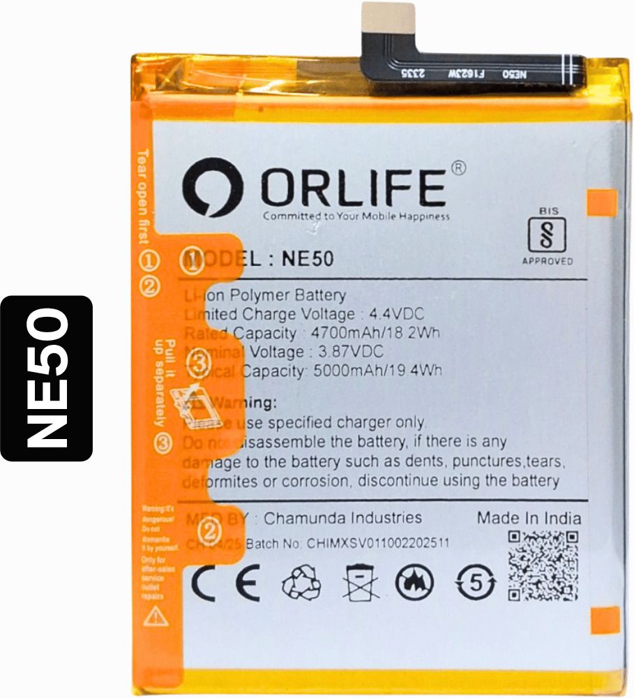 orlife Mobile Battery For Motorola Moto G52, G82, G62, G72 | NE50 ( 1 Year Replacemant Warranty )-image-16