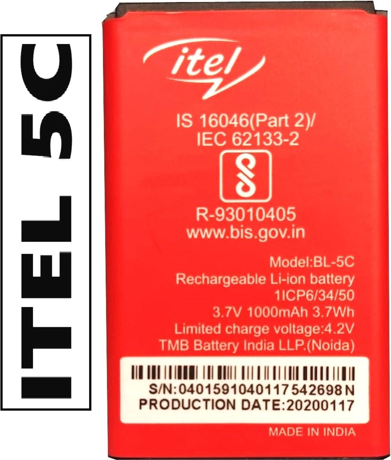DVJ Mobile Battery For iTEL QC PASSED ITEL BL-5C Battery for Itel BL-5C for Itel Ace - 1000mAh-image-9