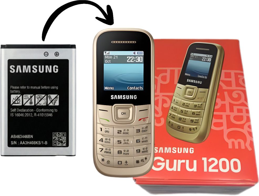 plugkit Mobile Battery For SAMSUNG GURU MUSIC 2::GURU 1200::FM PLUS::X200::X530::E1200::E250::E2100::E1081