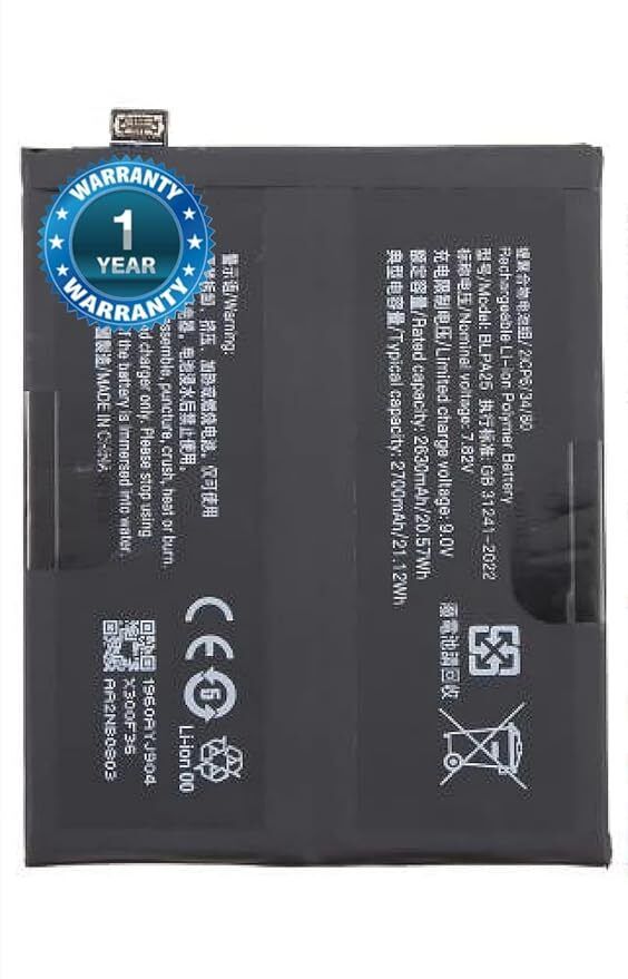 QCWITRO Mobile Battery For Original BLPA25 Battery for One Plus 12/1+ 12/GT5 Pro Battery with 1 Year Warranty**-image-14