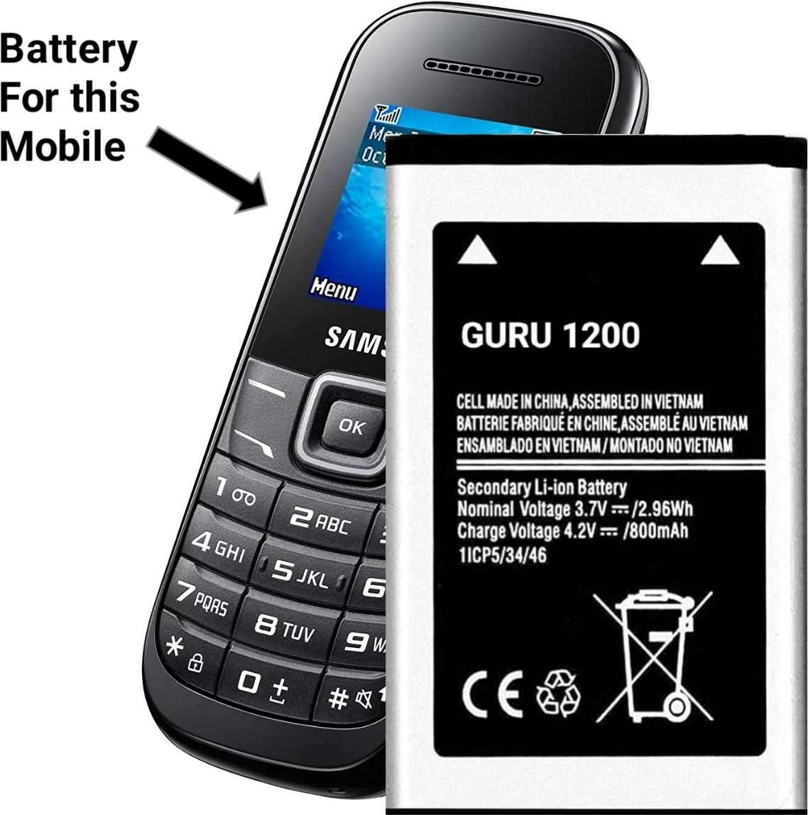 Wokia-Electronics Company Mobile Battery For Samsung Guru 1200(Gold)/800mAh(Premium Quality)