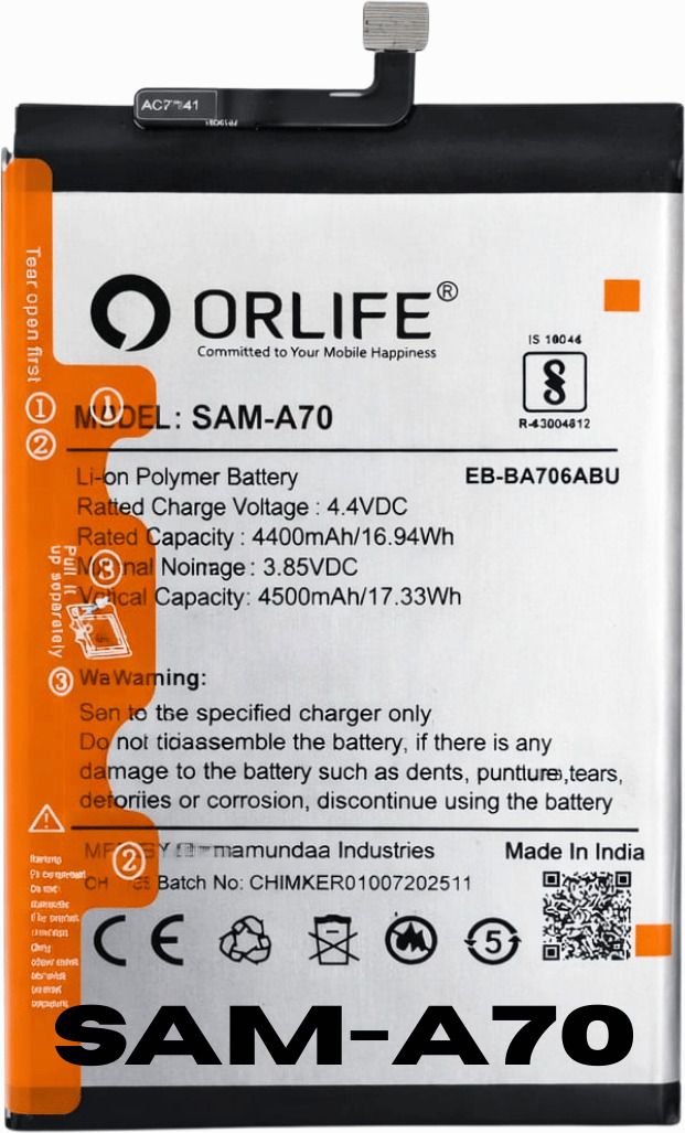 orlife Mobile Battery For Samsung A70 EB-BA705ABU | A70 ( 1 Year Replacemant Warranty )-image-16