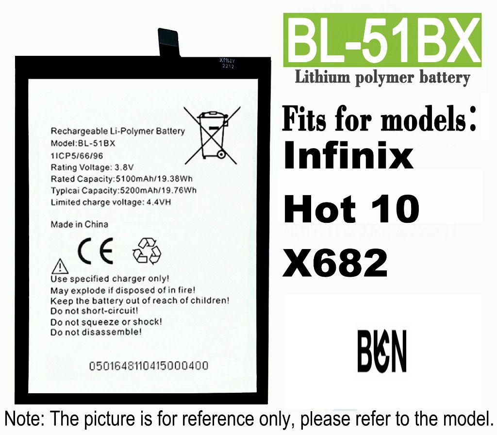 BKN Mobile Battery ForINFINIX INFINIX HOT 10 / HOT 11 BATTERY (BL-51BX) - 5200 MAH-image-42