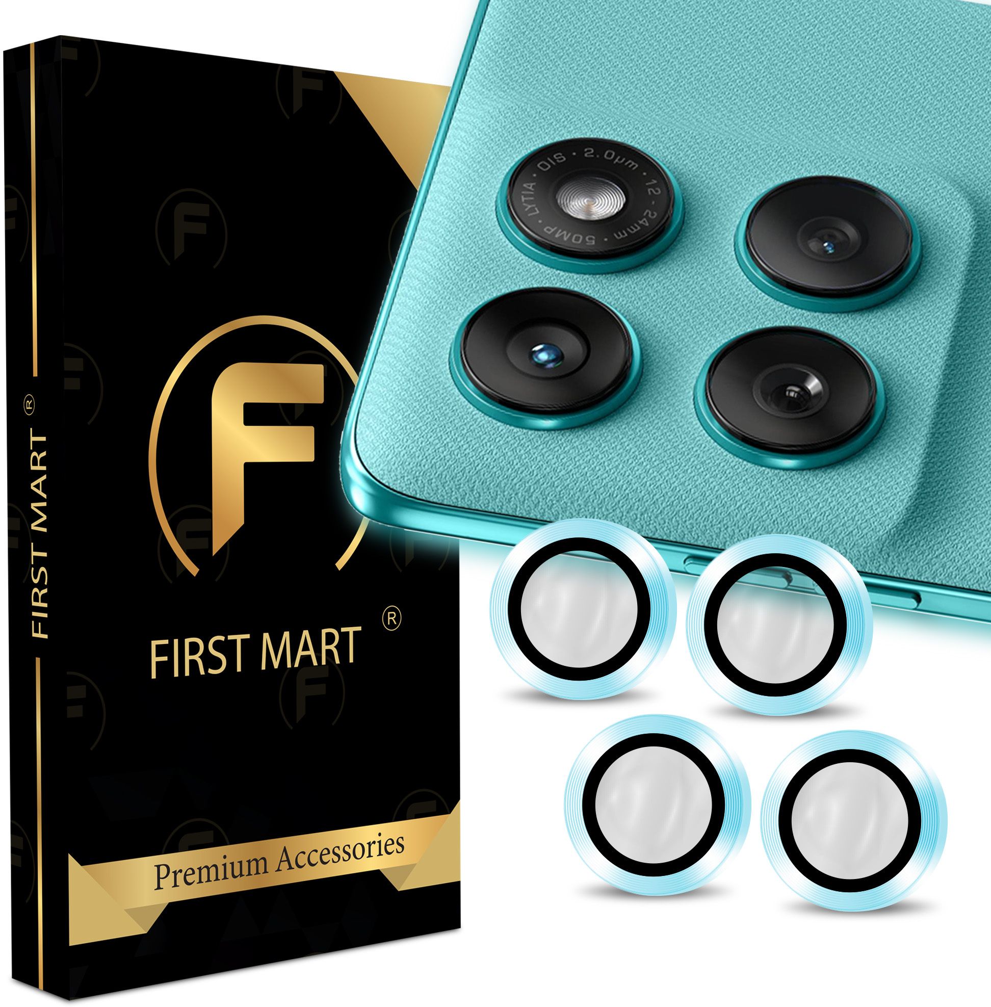 FIRST MART Back Camera Lens Ring Guard Protector for Motorola Edge 60 Fusion 5G, Moto Edge 60 Fusion 5G, Blue Camera Rings-image-26