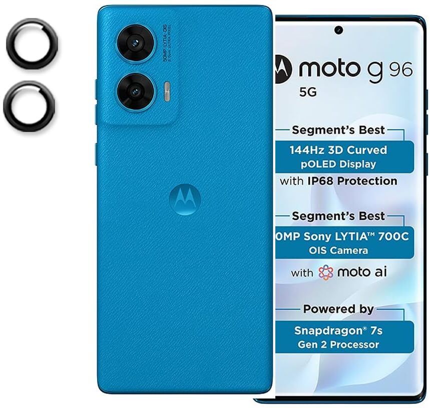 Blate Back Camera Lens Glass Protector for MOTOROLA MOTO G96 5G BLACK CAMERA RING| CAMERA LENS PROTECTOR RING-image-38