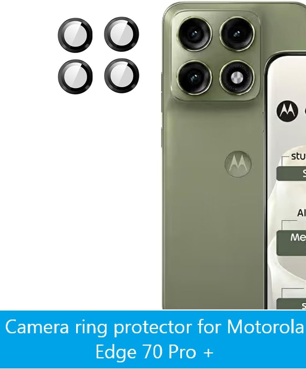 KHR Back Camera Lens Ring Guard Protector for Motorola Edge 70 Pro+Metal Ring Full Coverage and Easy Installation-image-14