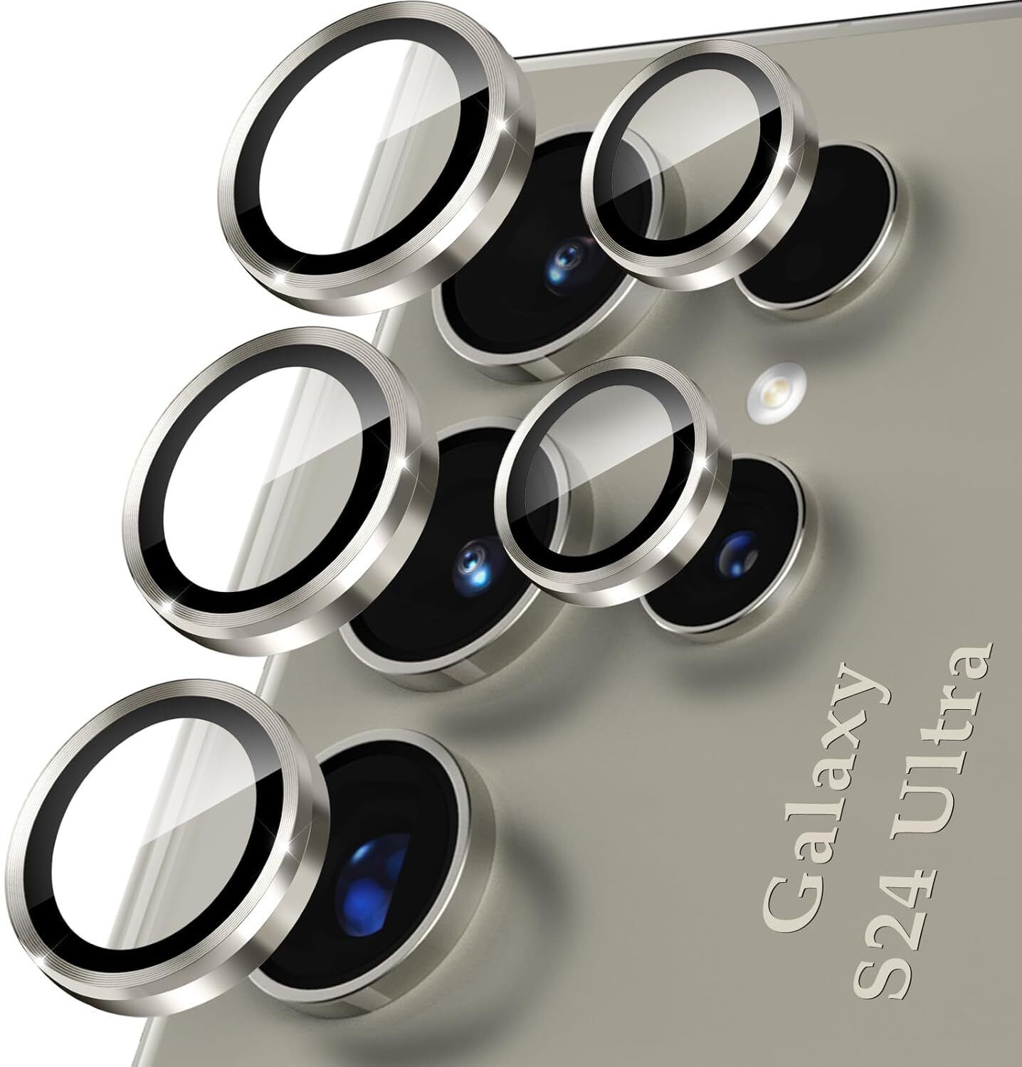 TELESHIELD Back Camera Lens Glass Protector for SAMSUNG GALAXY S24 ULTRA SILVER CAMERA LENS PROTECTOR RING-picture-24