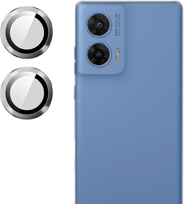 PROZZILE Back Camera Lens Glass Protector for Motorola G96 5G, Individual Metal Ring Tempered Glass Lens Cover-image-49
