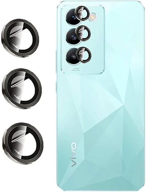 KHR Back Camera Lens Ring Guard Protector, Camera Lens Glass Protector for Vivo T3 5G Alloy Ring, Edge to Edge Coverage and Easy Installation-picture-11