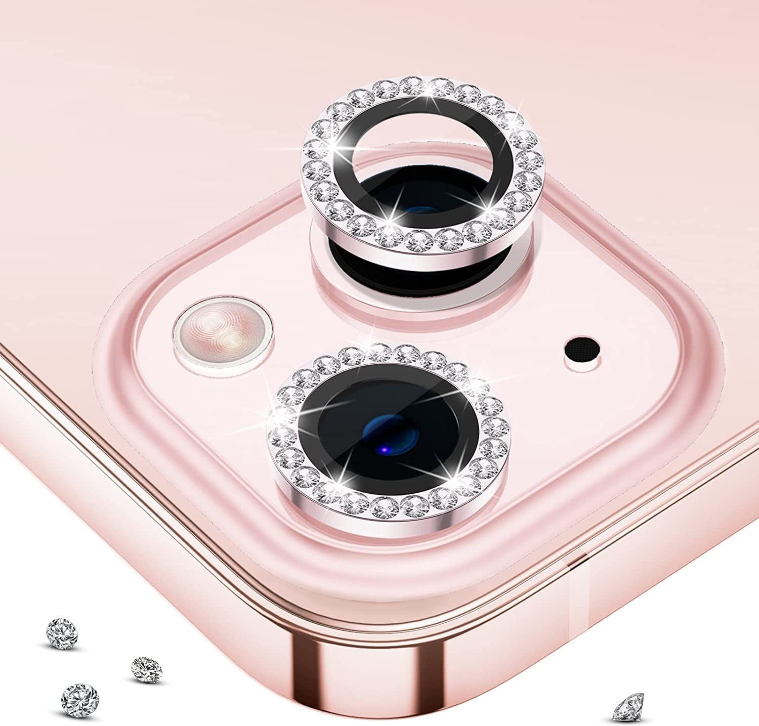 Pratibha Back Camera Lens Ring Guard Protector for Apple iPhone 13 Diamond Lens Ring Protector Scratch Resistant (Pack of 2)-image-45