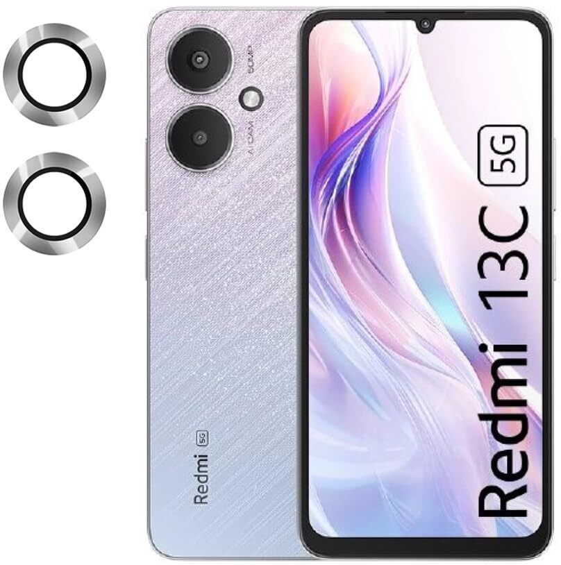 ZINGER Back Camera Lens Glass Protector for REDMI NOTE 13C 5G SILVER CAMERA LENS PROTECTOR RING-image-31
