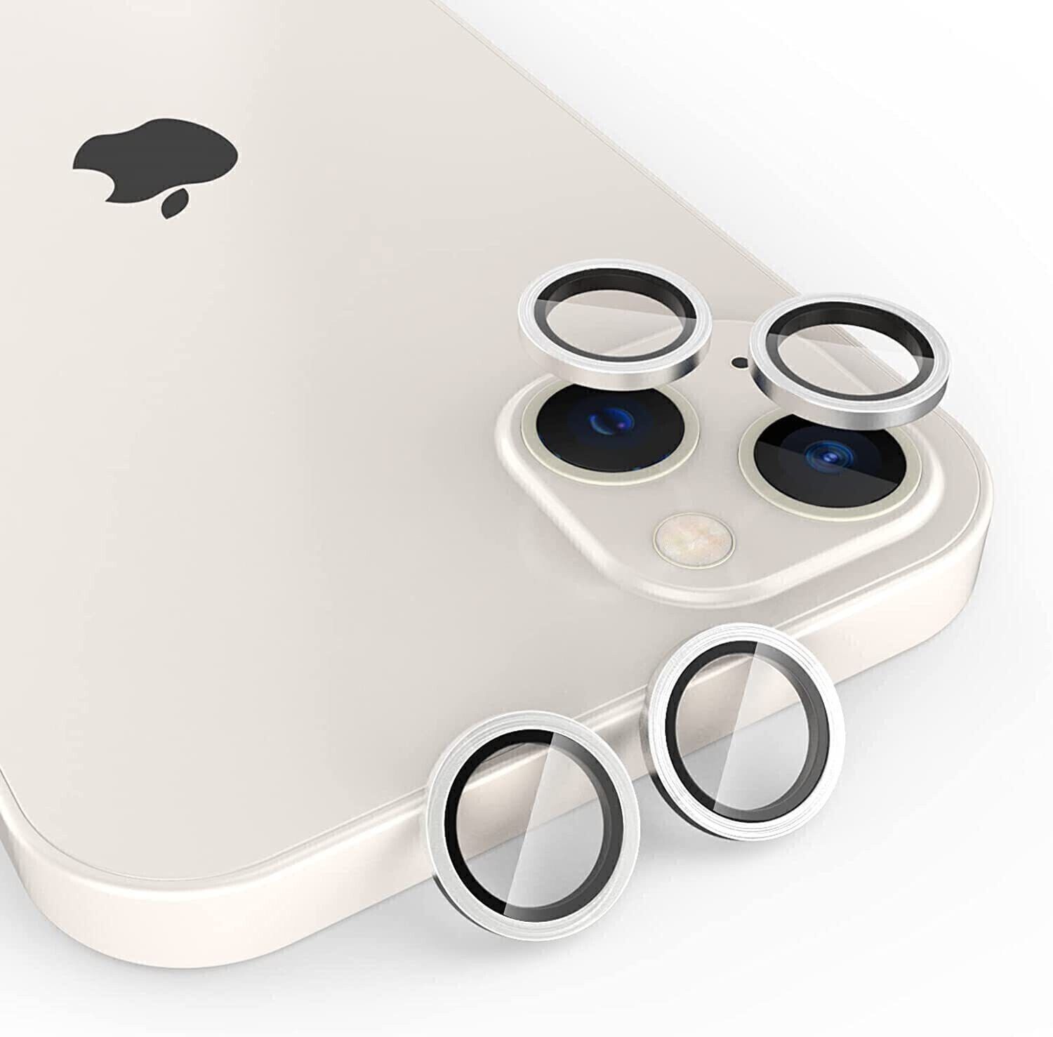 camprotector Back Camera Lens Ring Guard Protector for iphone 13 Silver Camera Ring-image-4