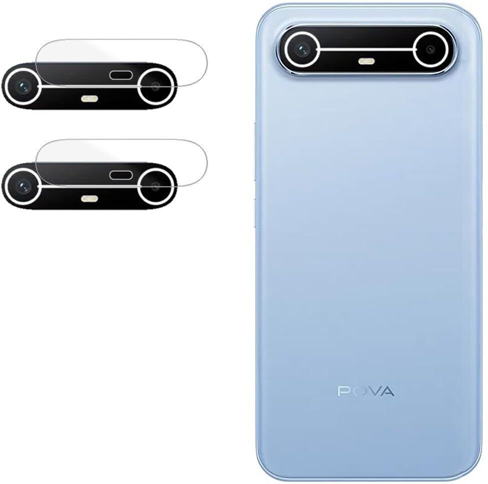 MRKOLI Back Camera Lens Glass Protector for Tecno Pova Slim 5G-C-2pc