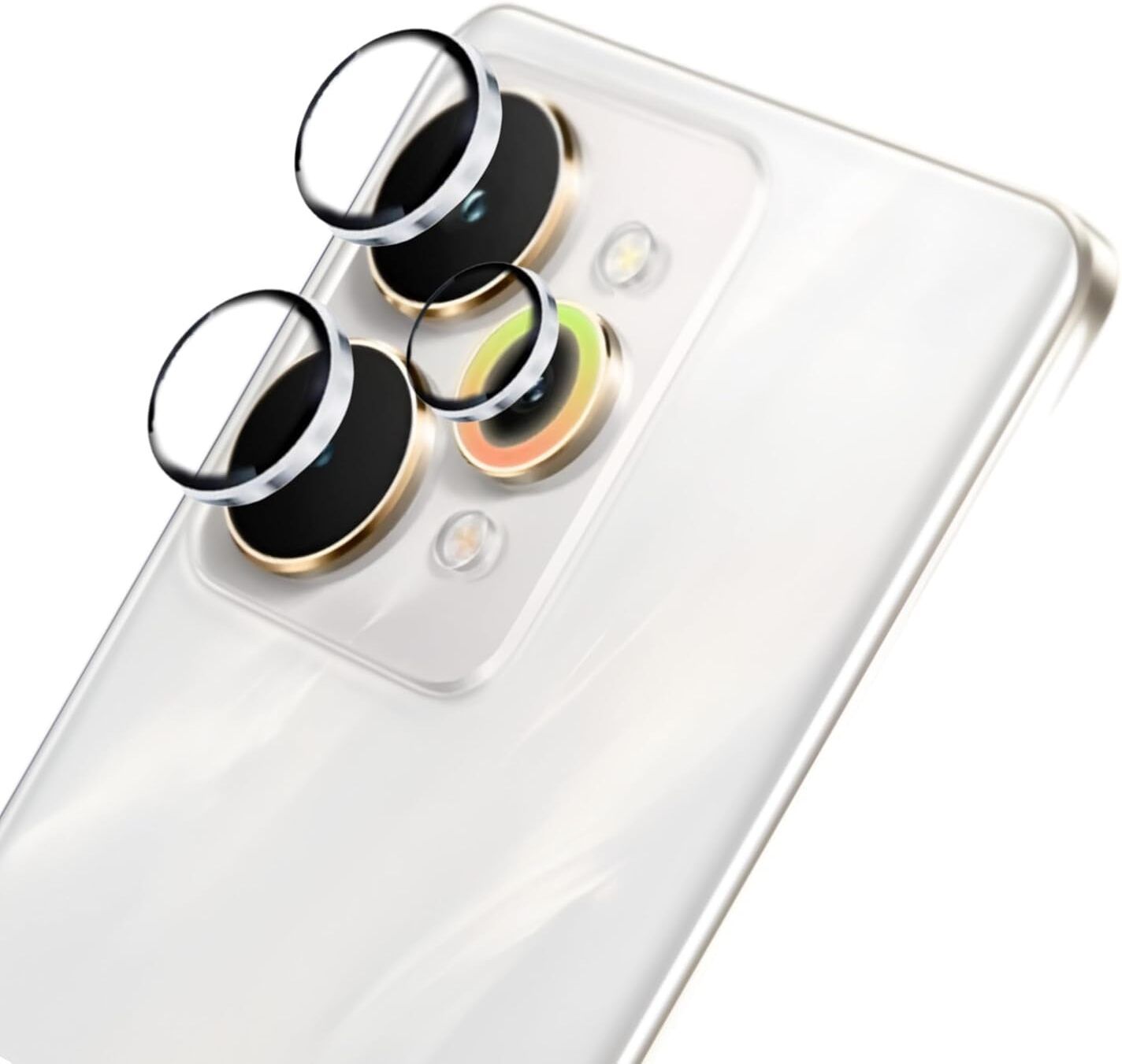 GIFROTECH Back Camera Lens Glass Protector for REALME 15 5G SILVER CAMERA LENS PROTECTOR RING-image-43
