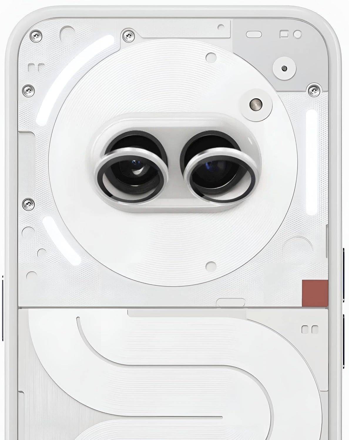 Mobeezy Back Camera Lens Ring Guard Protector for Nothing Phone 2a 5G (Nothing Phone 2a) 3D Camera Lens Ring Guard, Silver