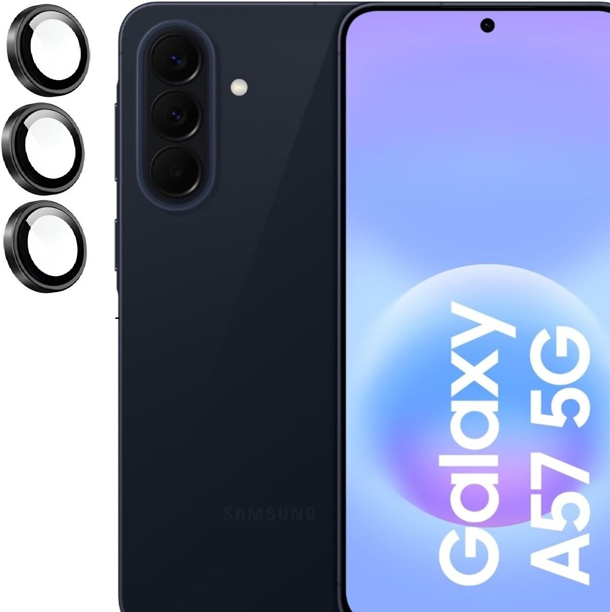 KHR Back Camera Lens Ring Guard Protector for Samsung Galaxy A57 5G Alloy Ring, All Coverage and Easy Installation-image-24