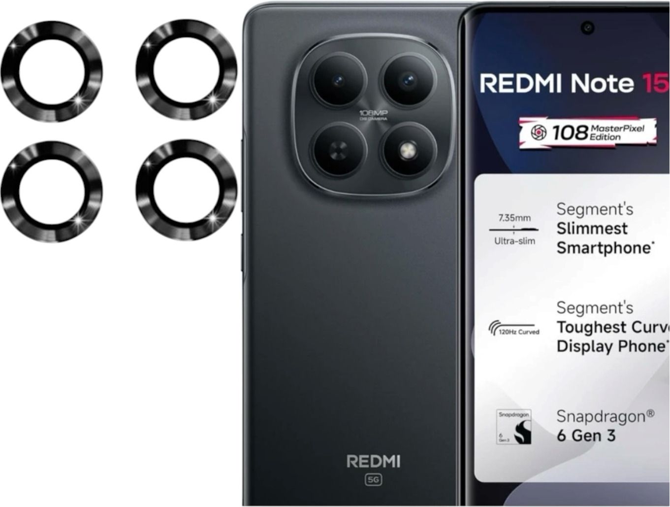 Paccessories Back Camera Lens Ring Guard Protector for Redmi Note 15 5G-image-41