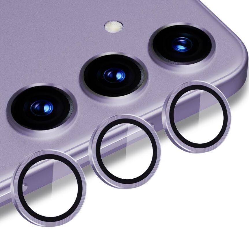 A3sprime Camera Lens Protector for SAMSUNG Galaxy S24 Plus 5G, |Full Coverage 9H Surface Hardness Tempered Glass Metal Ring Camera Protector|, (Color - Purple)-picture-16