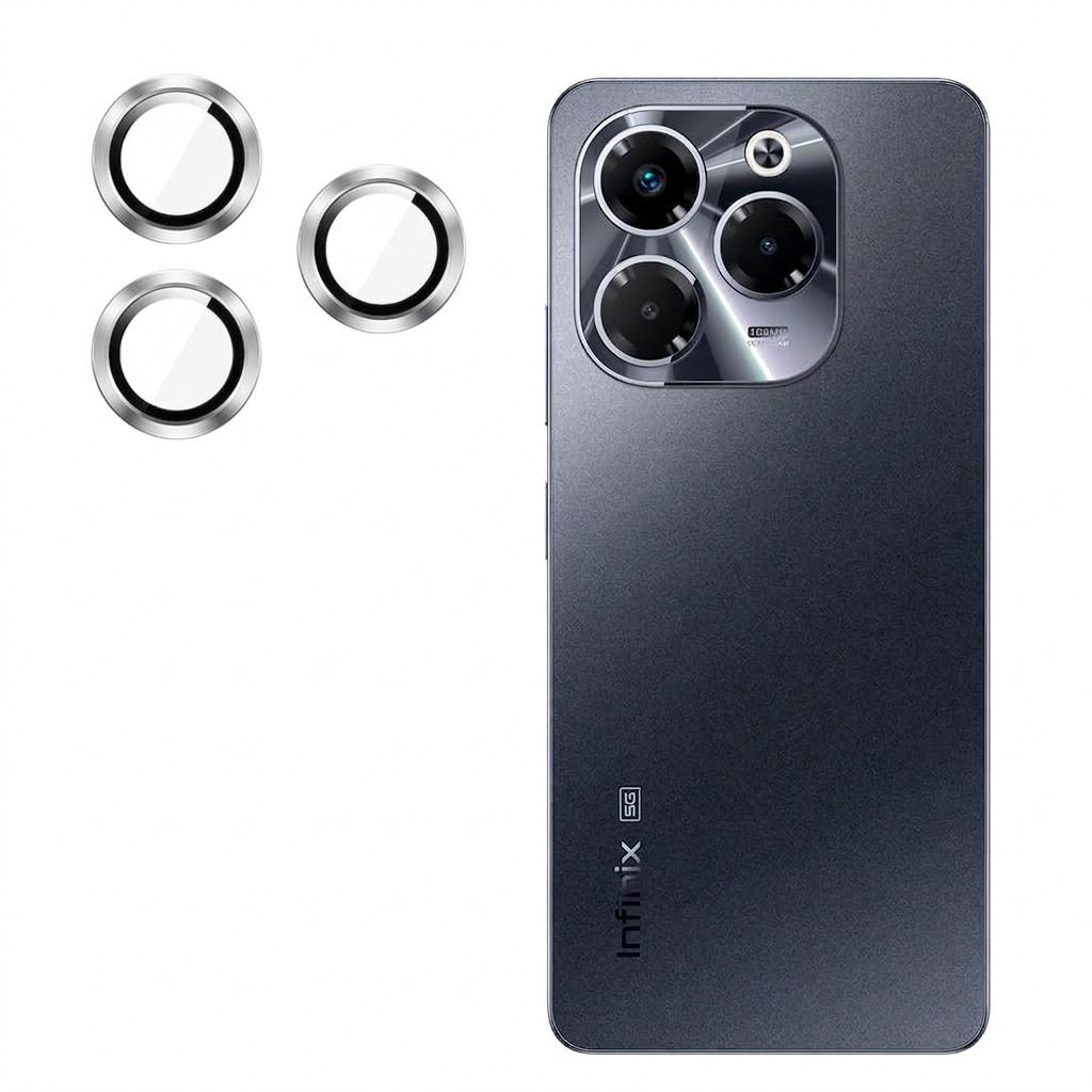 TELESHIELD Back Camera Lens Glass Protector for INFINIX NOTE 40X 5G SILVER CAMERA LENS PROTECTOR RING-image-8