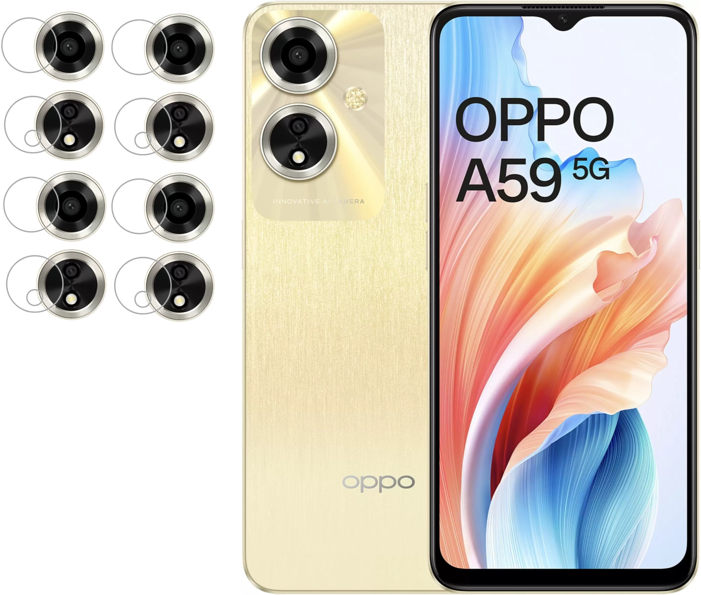 ISAAK Back Camera Lens Glass Protector for OPPO A59 5G image 1