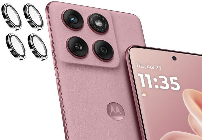 Besmon Back Camera Lens Ring Guard Protector for motorola edge 60 fusion