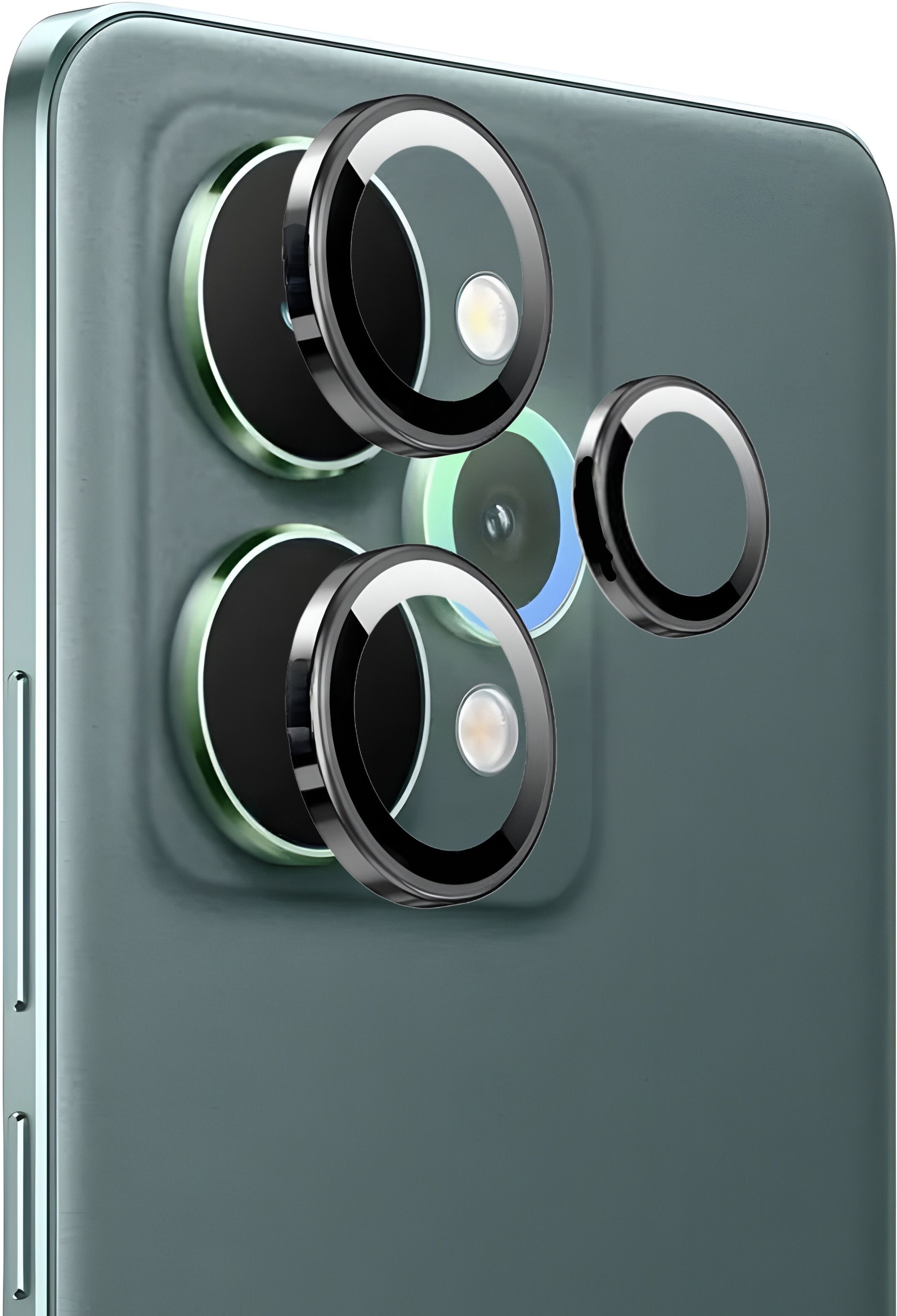 CASELIA Back Camera Lens Ring Guard Protector for Realme 15 Pro, Black Camera Ring For realme 15 Pro 5G