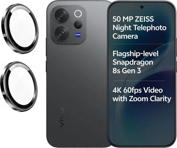 DC Deal Clues Back Camera Lens Glass Protector, Camera Lens Ring Guard Protector for Vivo V70, Vivo V70 Elite 5G-image-43