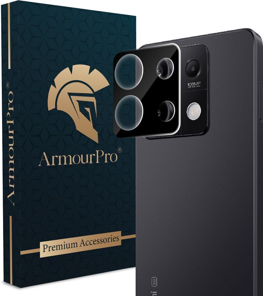 ArmourPro Back Camera Lens Glass Protector for Redmi Note 13 5G, Mi Note 13 5G, Redmi Note 13, Black Camera Lens-image-44