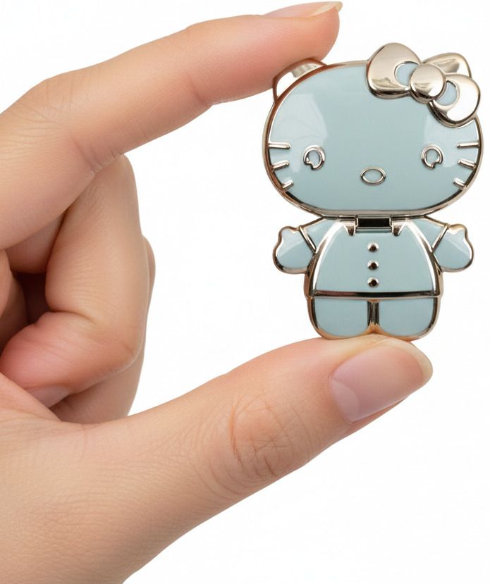 ankSONline Anks Creation Cute Cartoon Rotatable Folding Phone Stand with Flip Makeup Mirror Mobile Holder-image-40