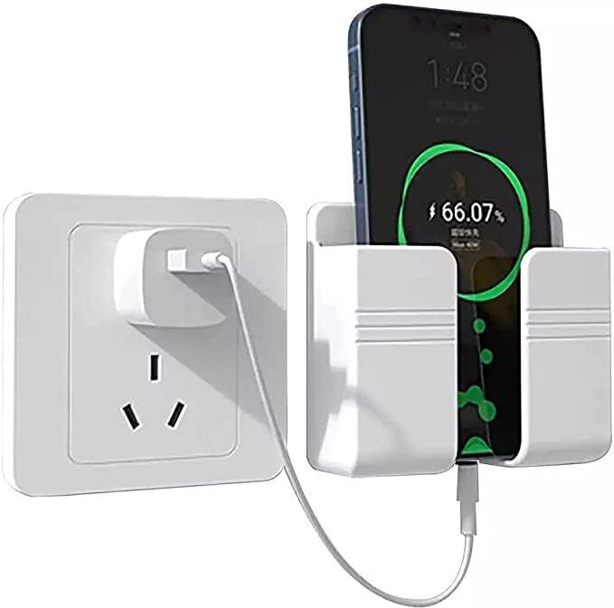 M/S DSNS Wall Charger Hook Mobile Phone Holder Universal Cellphone Hanging Stand Bracket Hooks Charging Dock T1310 (White Pack OF 1) Mobile Holder-image-19