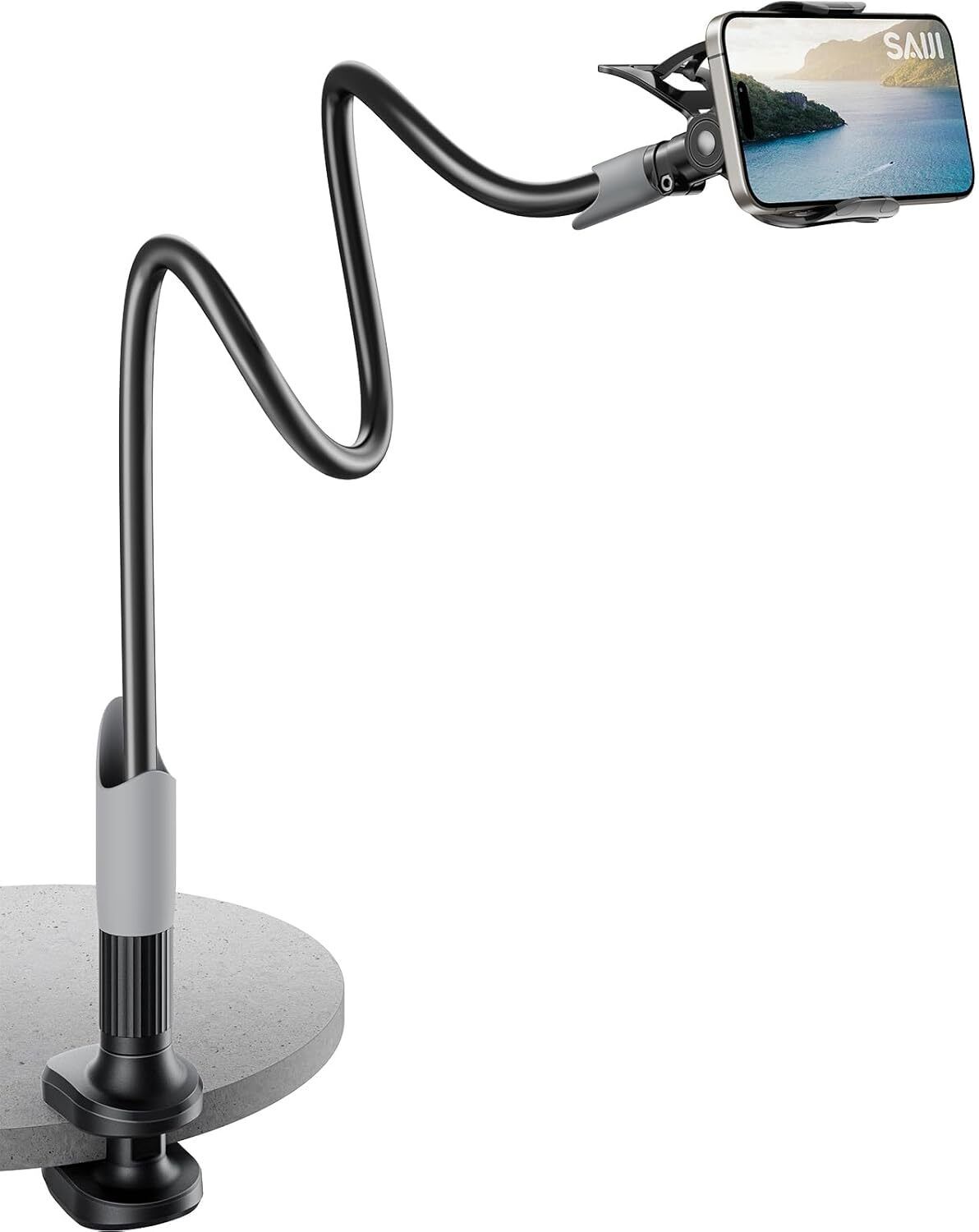 SIMESTICH Mobile Phone Holder 70Cm | 360° Rotating Lazy Stand with Spiral Clamp Base Mobile Holder-picture-13