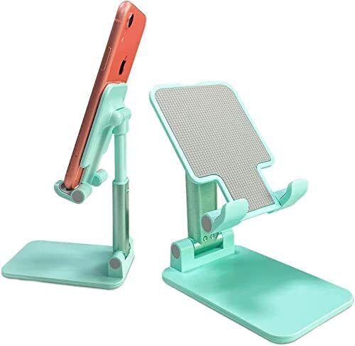 Taskin Plastic Desktop Adjustable & Foldable Mobile Phone Stand & Mobile Holder(GREEN ) Mobile Holder-image-18