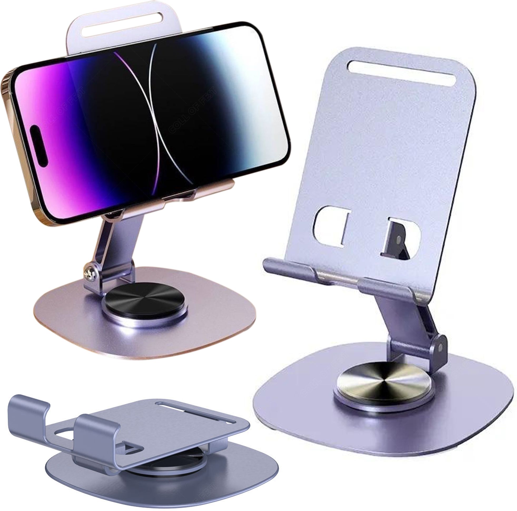 Homynest Premium Adjustable Aluminum Mobile Phone Stand Foldable Desktop Holder Universal Mobile Holder-image-2
