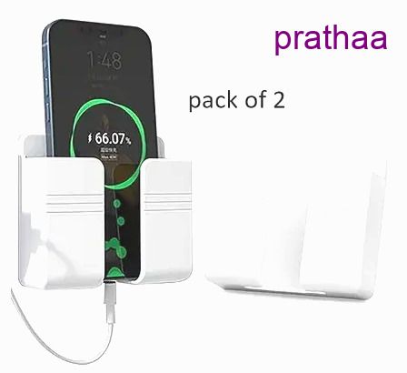 Prathaa Mobile Holder Pack of 2 Wall Mounted Phone Charging Stand Mobile Holder-picture-10