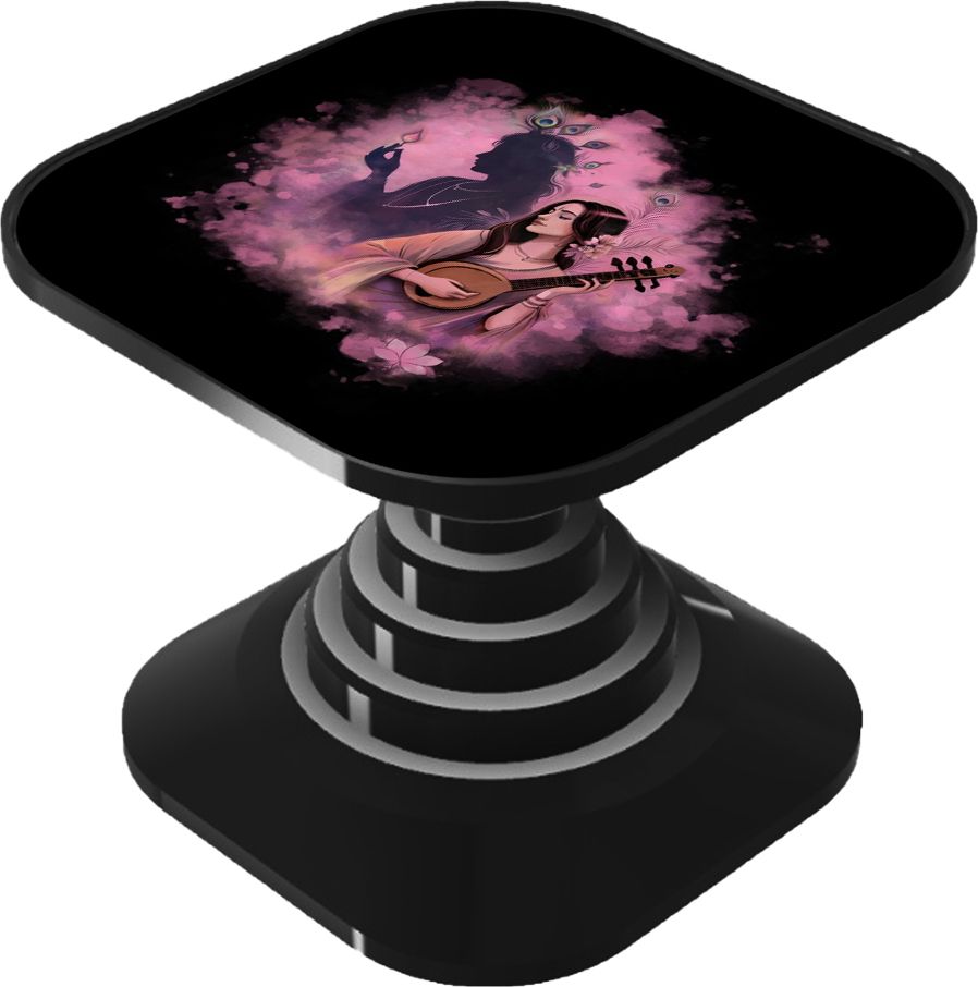 Subble Dubble Krishna Pop Socket Grip 360° Rotating Mobile Stand Pink Aesthetic Design Mobile Holder-image-2