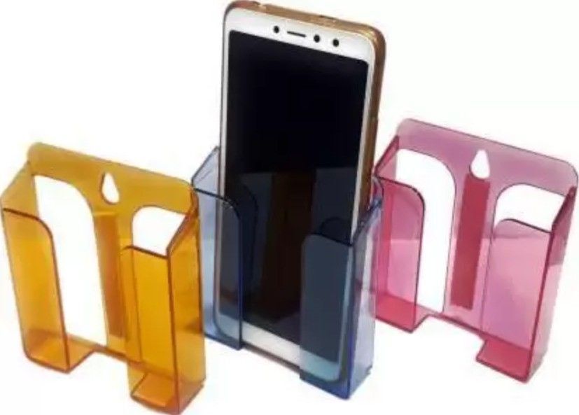 Flipkart SmartBuy Wall Mounted Mobile Holder| Phone Stand |Red & Yellow, Blue PackOF 3 Mobile Holder-image-44