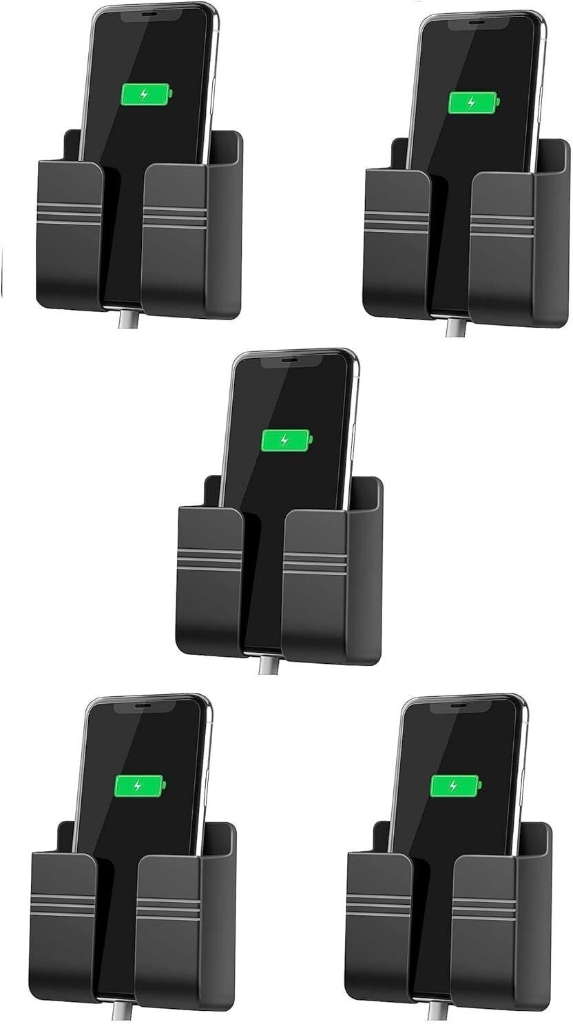 Flipkart SmartBuy White Wall Mounted Mobile Holder Storage Case for Remote Universal Pack OF 5 Mobile Holder-image-7