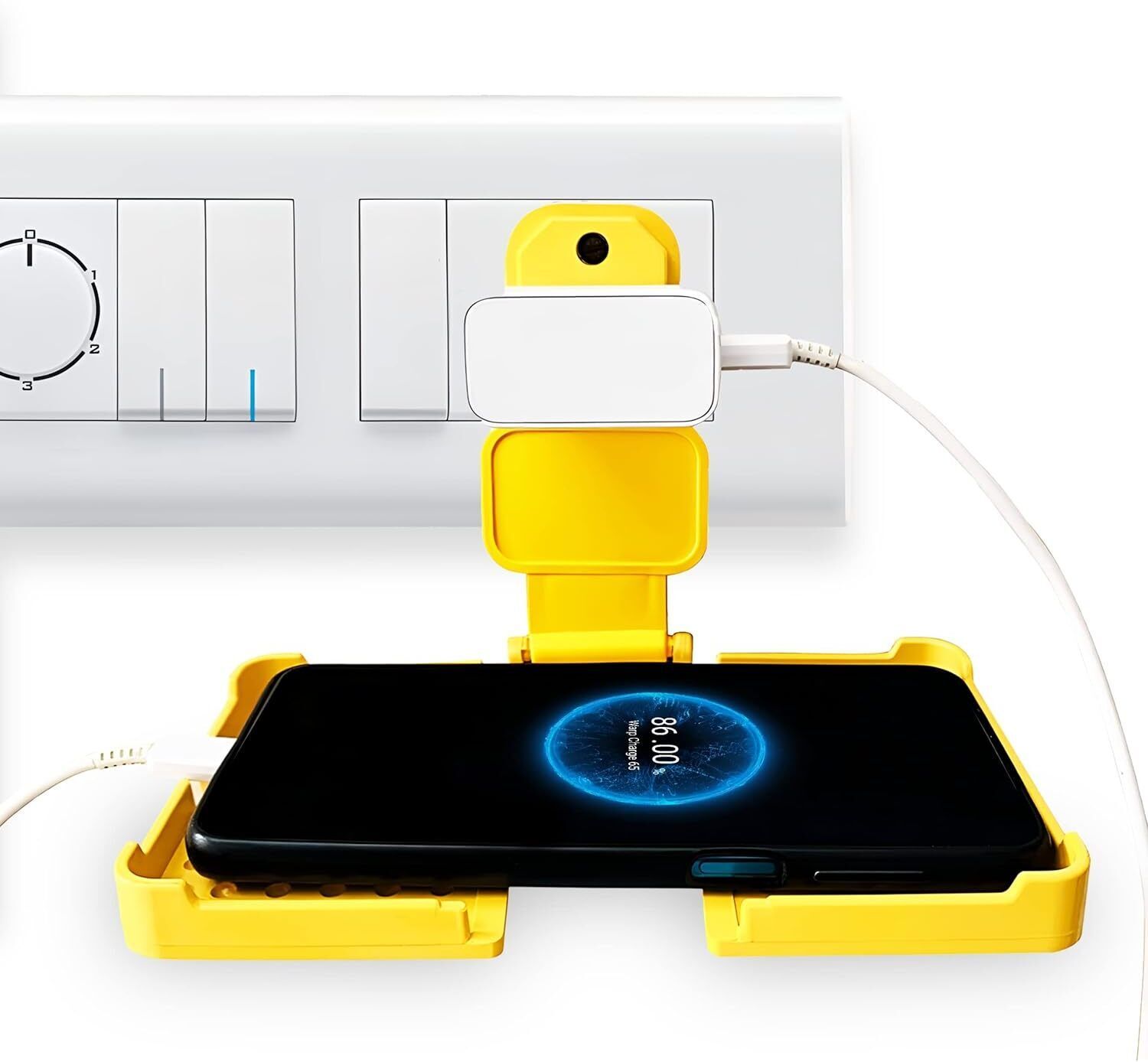 En ligne Multi-Purpose Wall Holder Stand for Charging Mobile Just Fit in Socket. Mobile Holder-image-10