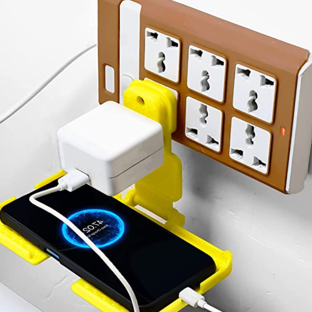 Chaebol NEW 2023 CHARGING PAD WITH GLOSSY LOOK & SOLID BODY 3 PIN SOCKET Mobile Holder-picture-15