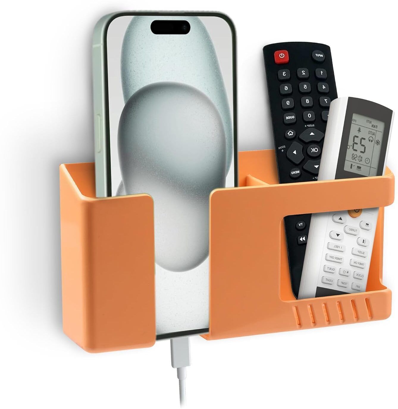 Flipkart SmartBuy Wall Mounted Mobile Holder with Remote Stand, Key Hanger & Pen Organizer 1 Pics Mobile Holder-picture-16