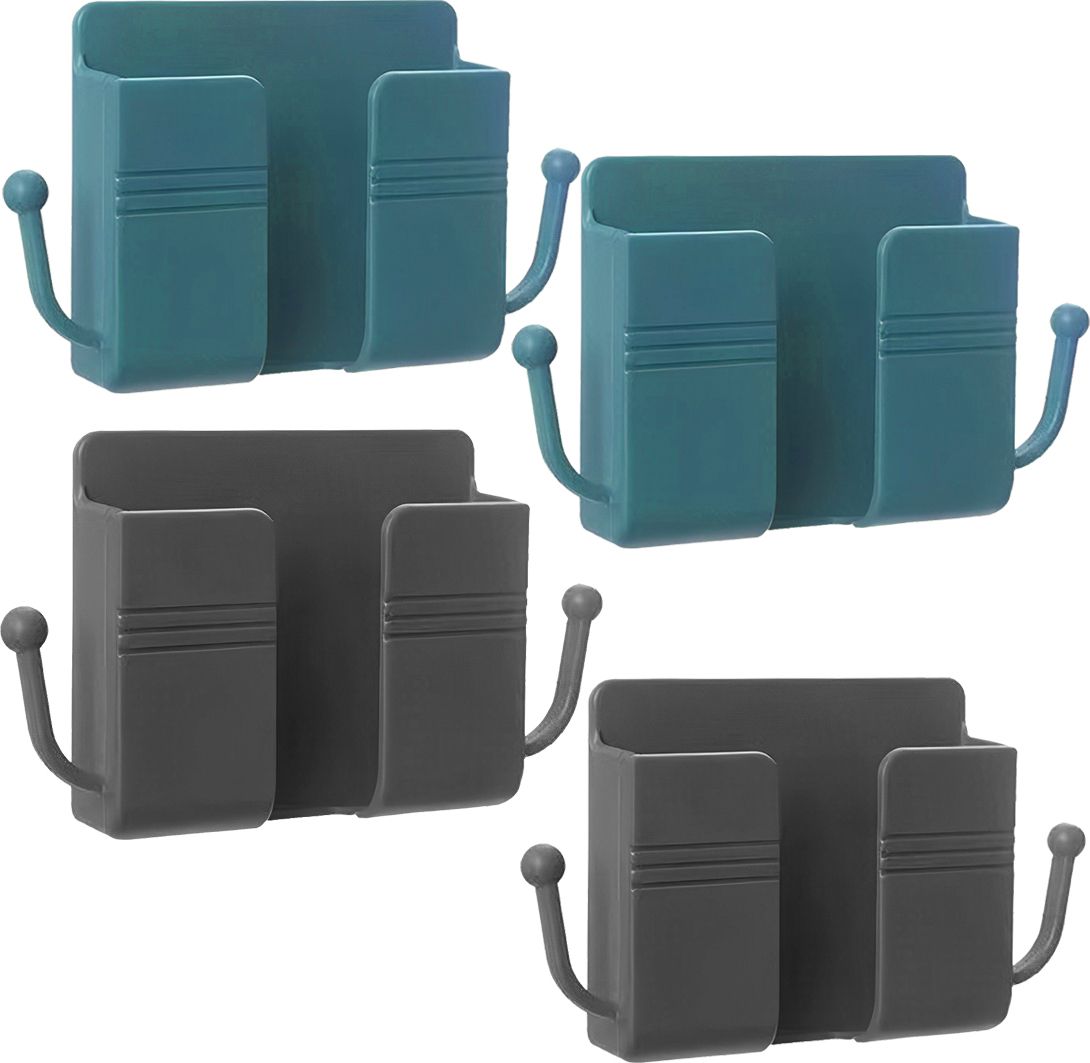 OIVO INDIA Wall Charger Phone Universal Hanging Stand Bracket (Grey & Blue, Combo of 4) Mobile Holder-picture-23