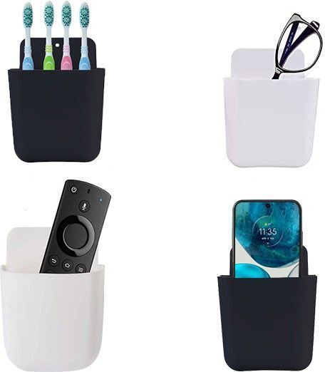 Flipkart SmartBuy Wall Mount Mobile Phone Stand AC/TV Remote Stand Holder Mobile Charging 4 Pics Mobile Holder-image-44